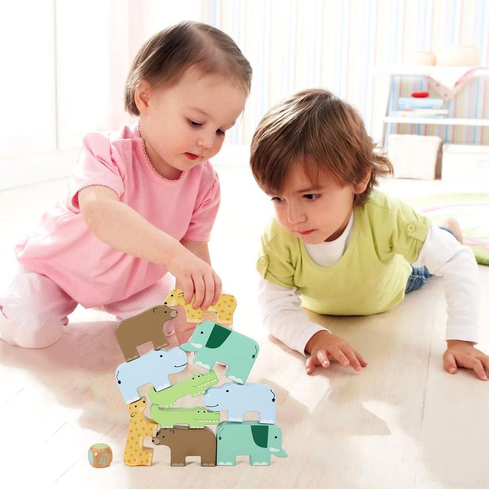 SOKA Wild Animal Stacking - High Quality Montessori Toy for Imaginative Learning - Certified Safe