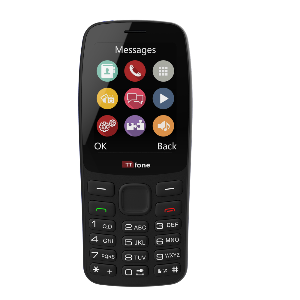 TTfone TT175 Mobile w/ USB Cable - O2 Pay As You Go: Affordable & Feature-Packed Dual Sim Phone
