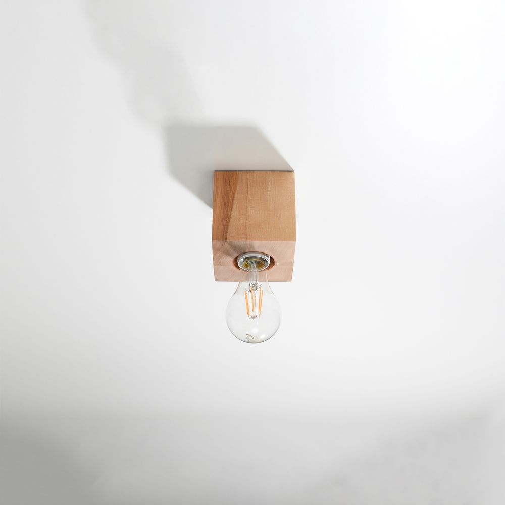 Premium Quality Wooden Ceiling Lamp - Scandinavian Design, E27 Socket