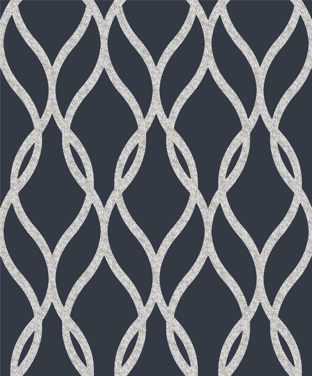 Sequin Trellis Navy/Silver sw9