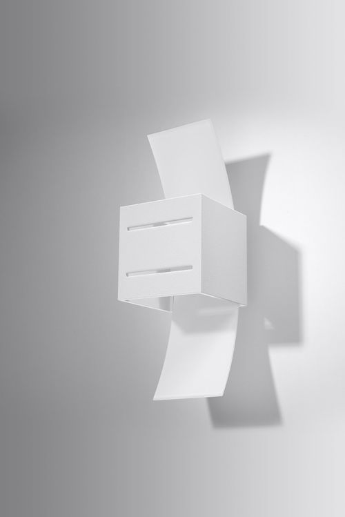 Wall Lamp LORETO White Up/Down Square Shape Modern Loft Design G9