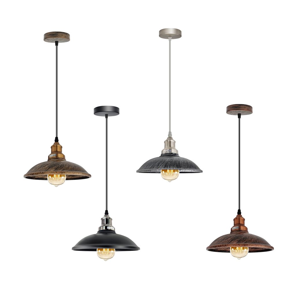 Vintage Industrial E27 Ceiling Hanging Light Cage Shade Loft Style Metal Ceiling Pendant Lamp