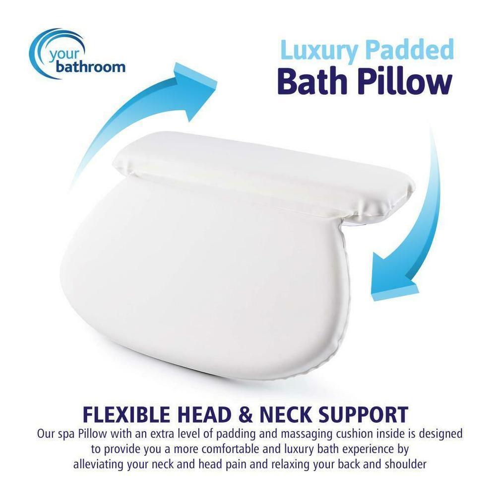 Ultimate Luxury Spa Bath Pillow - Waterproof, Non-Slip, Comfortable - Best Quality for Relaxation