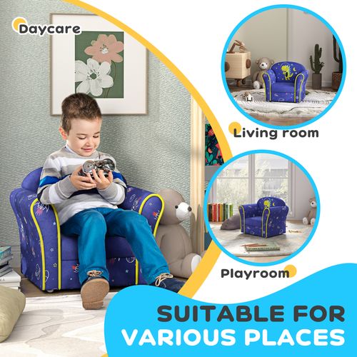 AIYAPLAY Kids Sofa Chair with Planet Dinosaur Design for Bedroom, Playroom