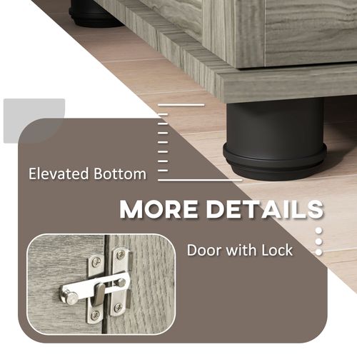 PawHut Dog Crate Furniture, 44.5" End Table for Extra Large Dogs w/ Cushion