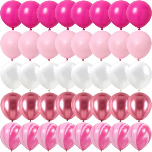 Elegant Rose Pink Latex Confetti Balloons for Special Occasion Decor
