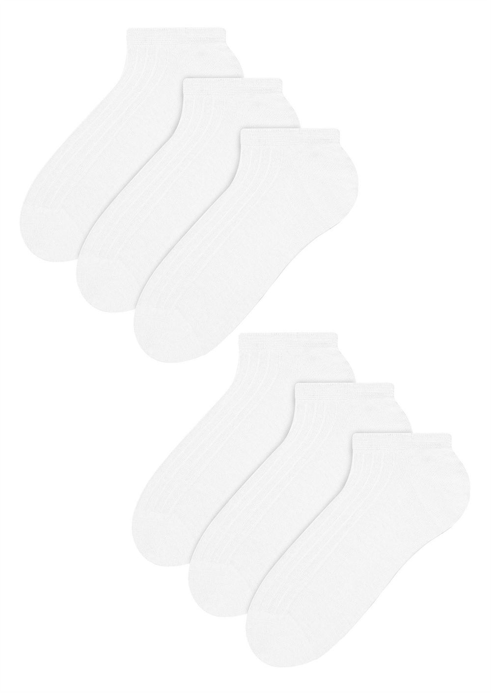 Men's 6 Pair Value Pack 100% Ankle Cotton Socks by Steven