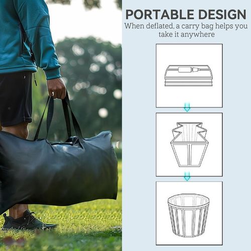 SPORTNOW Ice Bath Tub Outdoor, 300L Portable Cold Water Therapy Tub, Black