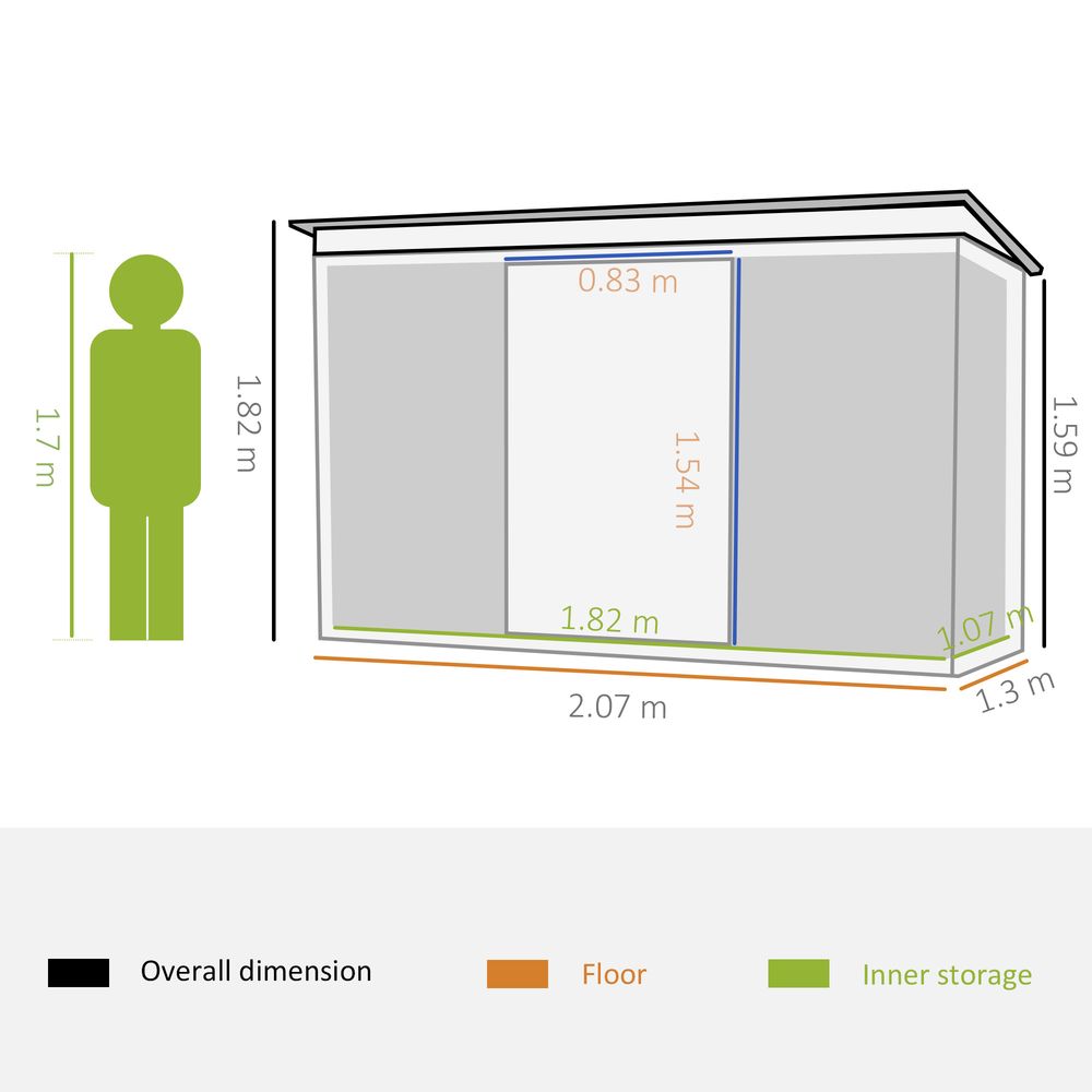 Premium 7x4ft Green Metal Storage Shed | Durable & Spacious | Perfect for Tools & Bikes