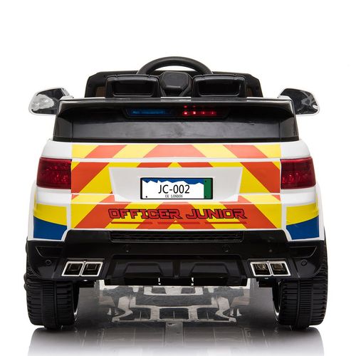 Dual Drive 12V 7Ah Police Car with 2.4G Remote Control White