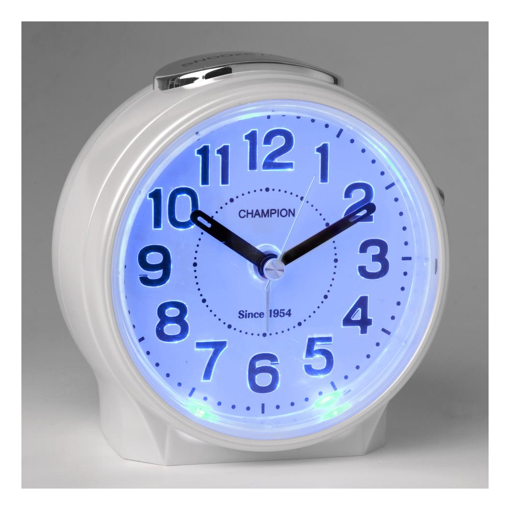 Champion Arch White Alarm Clock MF8828W