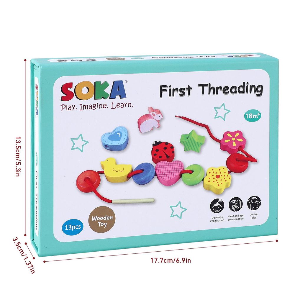 SOKA First Threading Set: Colorful Blocks for Learning & Fun