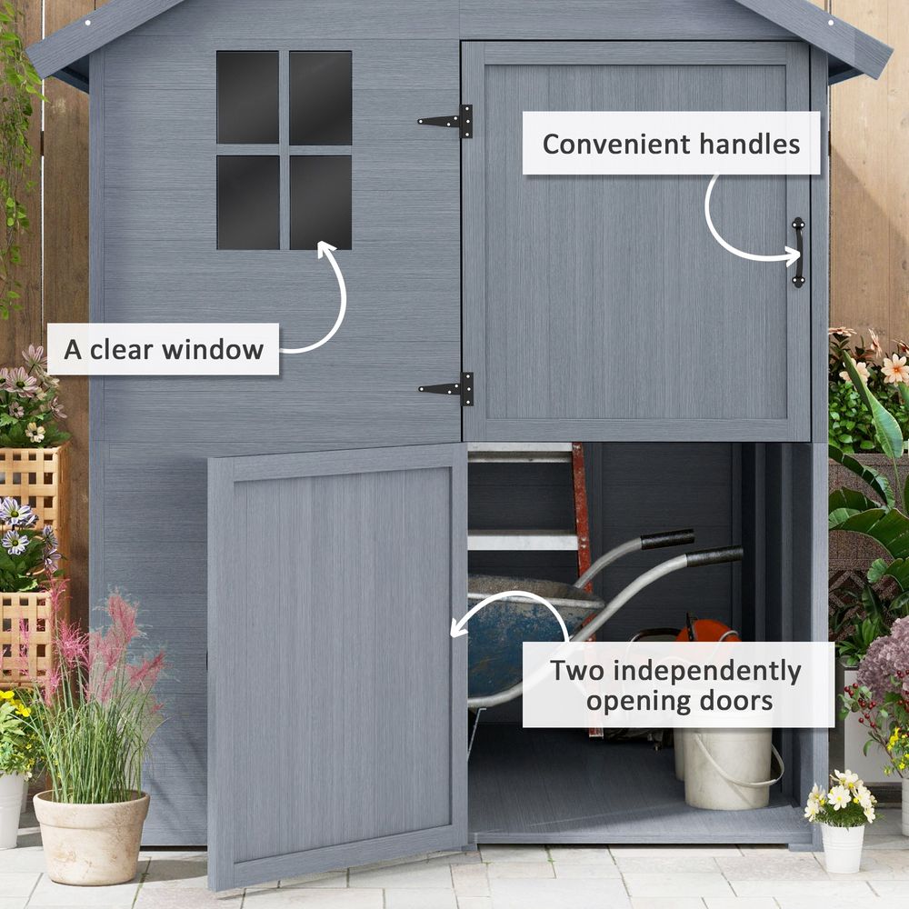 Premium Outsunny 6x6.5FT Wooden Shed | Outdoor Storage | Durable Material | Floor & Window