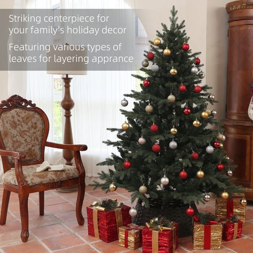 HOMCOM 5ft Artificial Spurce Christmas Tree with 1121 Branches