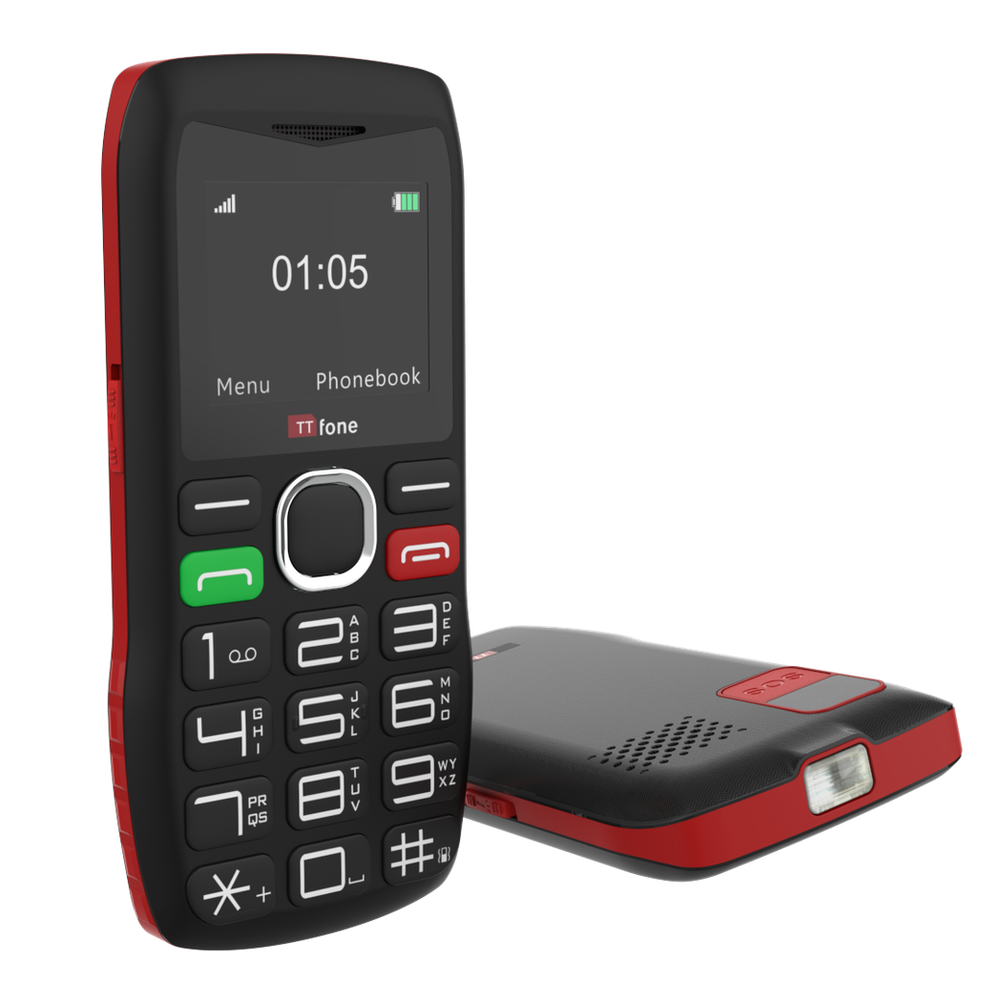 TTfone TT880 Big Button Mobile Phone - Easy-to-Use, EE Pay As You Go SIM, USB C Charger