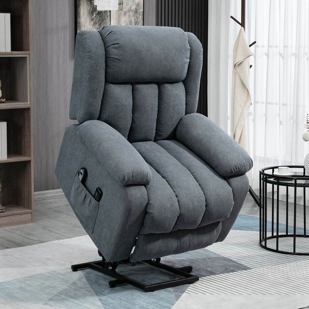 HOMCOM Heavy Duty Riser & Recliner Chair Lift - Dark Grey - for Elderly - Best Quality