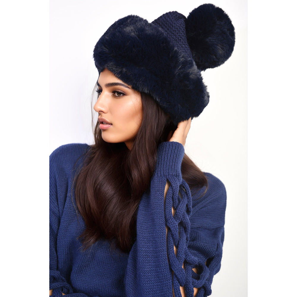 Faux Fur Knitted Winter Hat