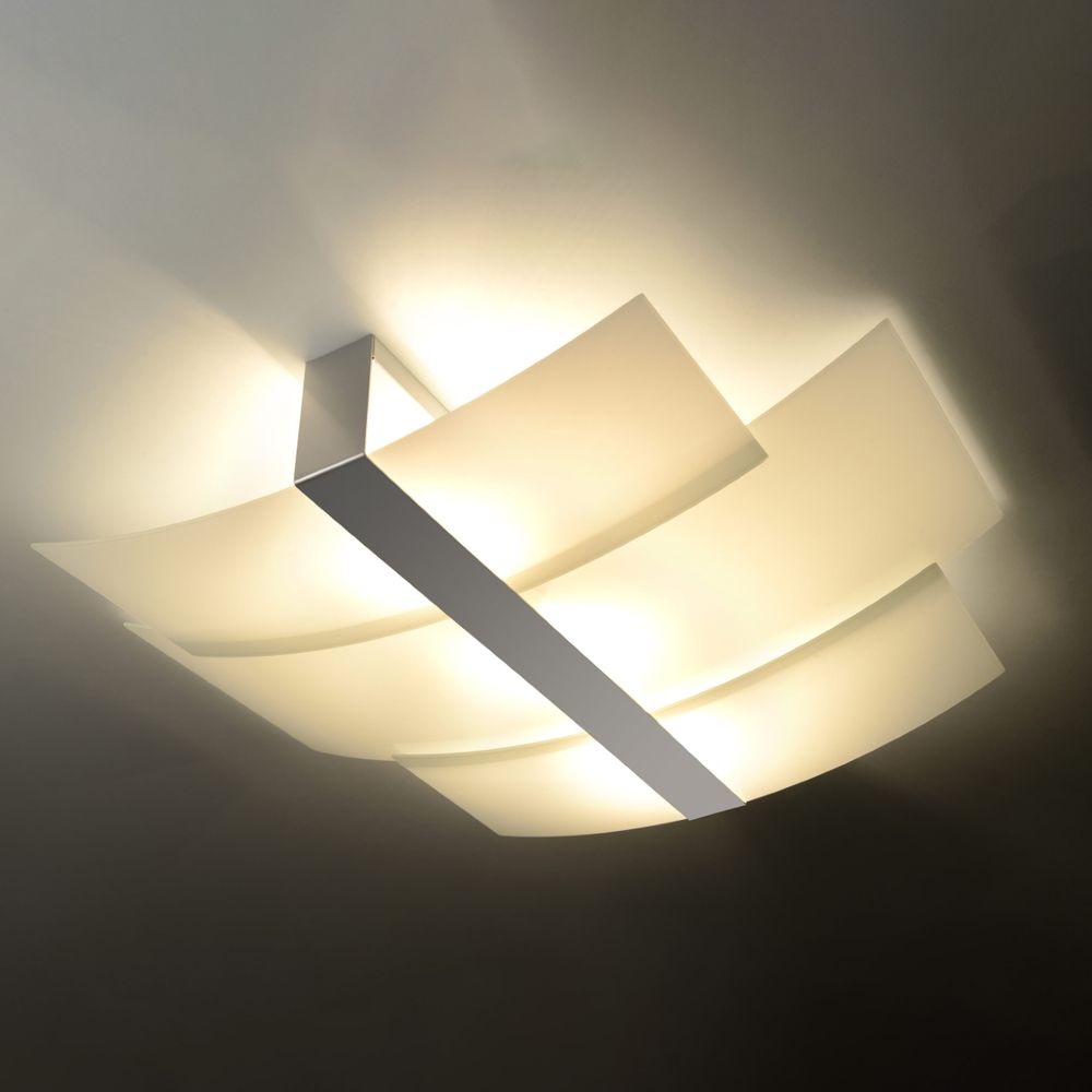 Celia Modern Design Ceiling Lamp - Steel & Glass - High-Quality E27