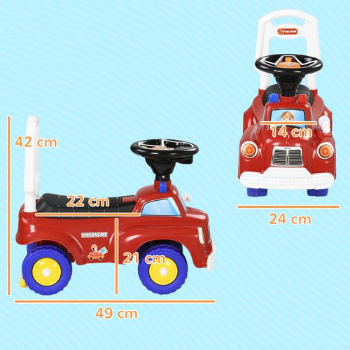 AIYAPLAY Ride On Car Foot to Floor Design with Under Seat Storage, Red