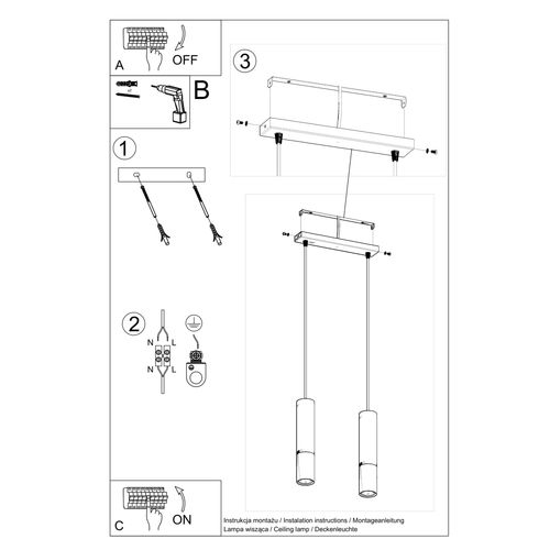 Pendant lamp steel Loopez modern Design GU10