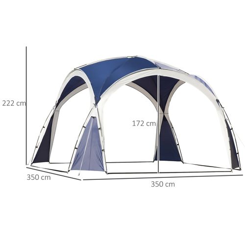 Outdoor Gazebo Event Dome Shelter Party Tent for Garden Blue and Grey