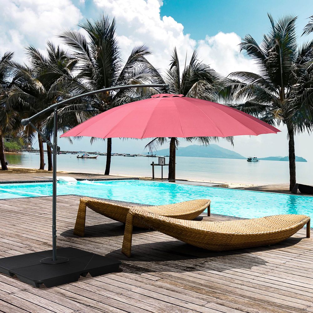Premium 4-Piece Parasol Base – Sand Filled Umbrella Base for All Outdoor Spaces – Secure & Durable – Easy Assembly