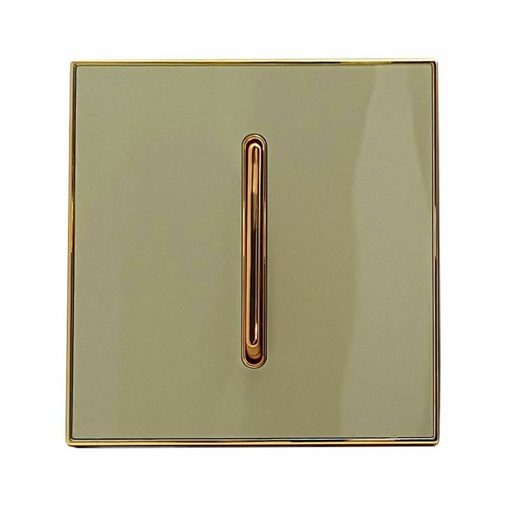 LEDSone Industrial Vintage Gold Wall Light Switch - High Quality, Screwless Design