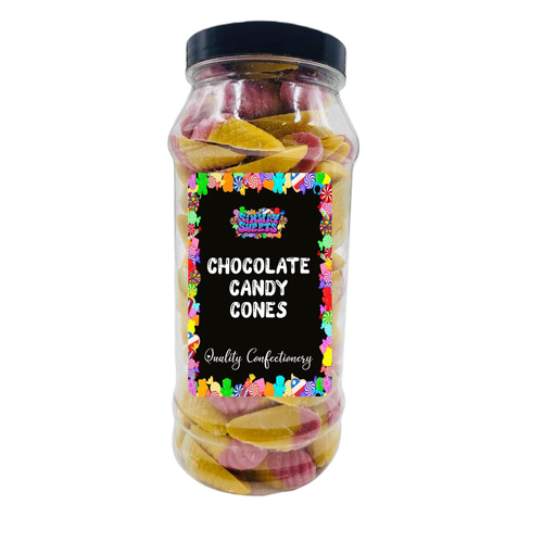 Chocolate Candy Cones Ice Cream Shapes Retro Sweets Gift Jar - 705g