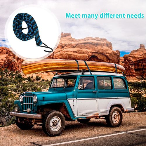 5X Heavy Duty Elastic Luggage Bungee Rope Cords Strap Strong Hook Car&Bike Tie UK