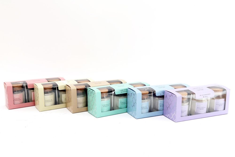 Trio Candle Gift Box - Premium Quality, Six Sets