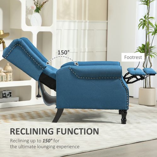 HOMCOM Manual Reclining Armchair Recliner with Footrest