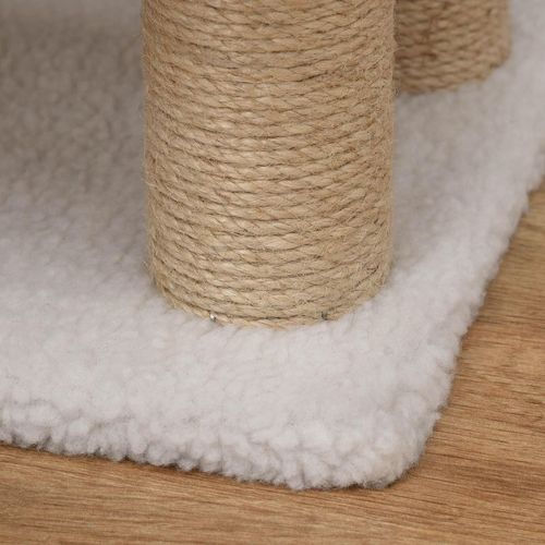 PawHut Pet Stair with 4-step Climb Ladder, Scratching Posts
