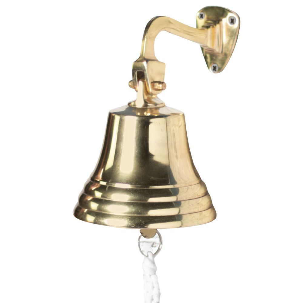 Vintage Gold Ship Bell | Wall Mounted | M&W | High Quality | Perfect for Home or Bar Use