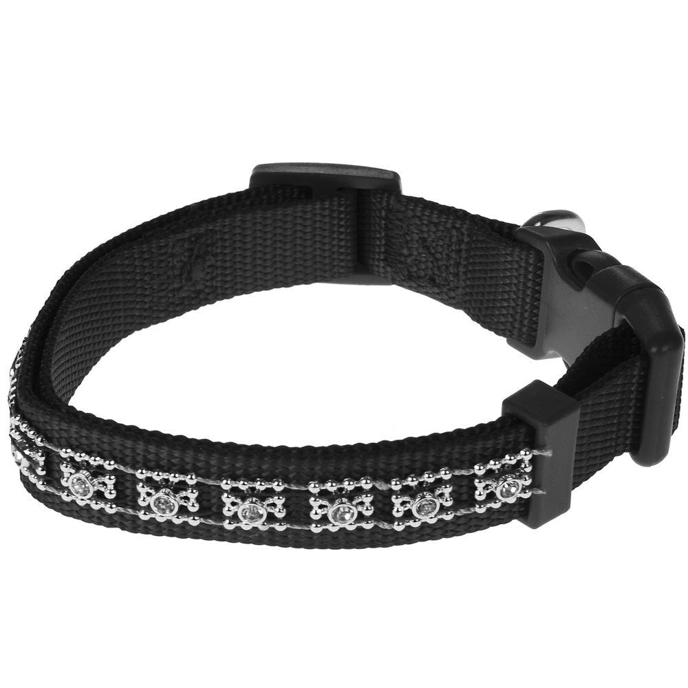 Dimante Dog Collar 1.5x25.40cm BLACK 5060470910914