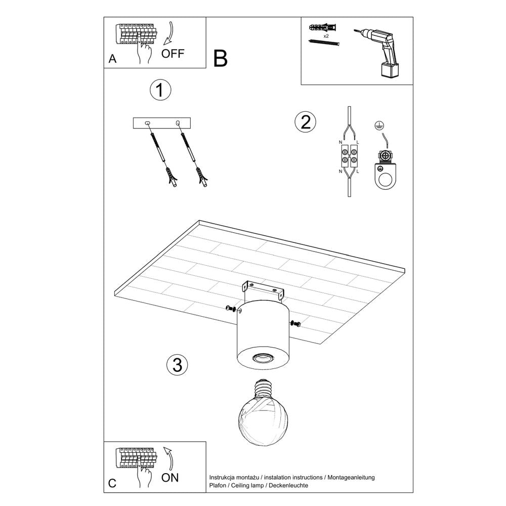 Premium Quality Wood Ceiling Lamp - Scandinavian Design, E27 Socket