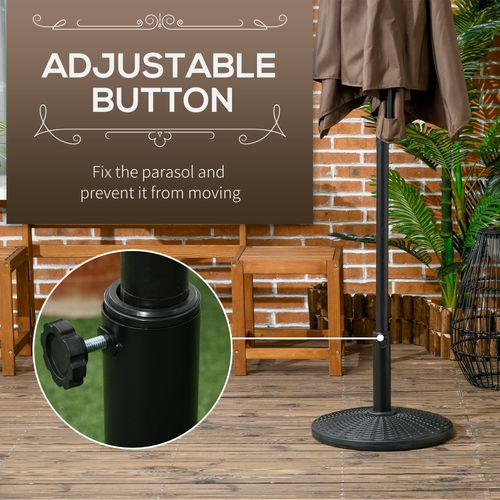 Outsunny 11.5kg Patio Weighted Umbrella Base Parasol Holder Outdoor Stand