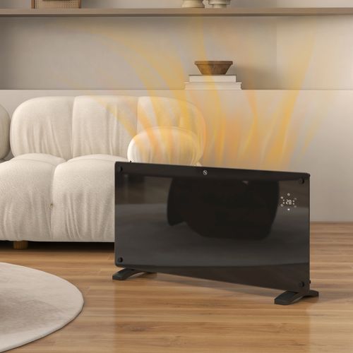 HOMCOM 1500W Electric Space Heater Radiator Wifi Smart App 24Hr 7 Day Timer