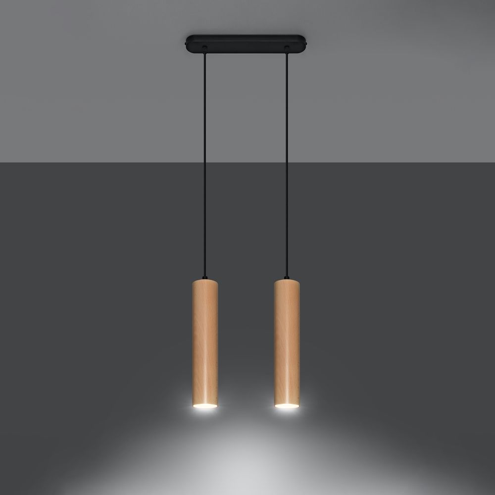 Lino Wood Pendant Lamp - Scandinavian Design - GU10
