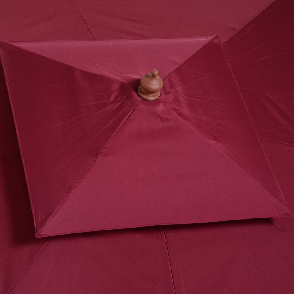 Premium 3m Bamboo Patio Umbrella - Wine Red. Superior Quality. Stylish and Durable. Perfect for Outdoor Living.