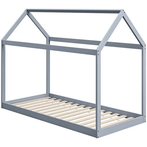 HOMCOM Wooden Single Bed Frame with Tree House Style