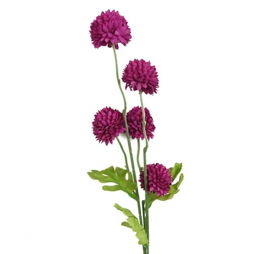 Pack of 6 x 50cm Dahlia Pompom Pink Artificial Stem