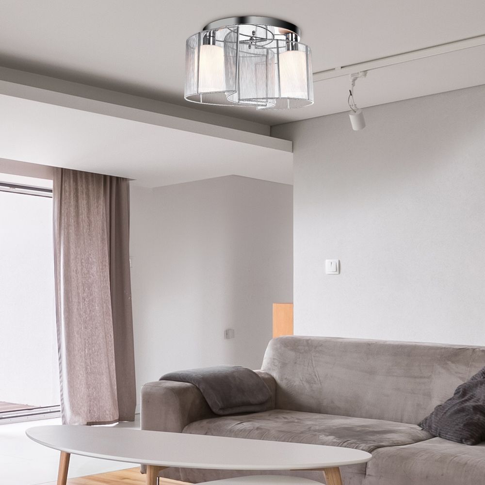 Premium Chrome Finish Ceiling Light | Modern Design | Elegant & Romantic Atmosphere