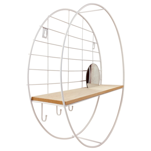 Shelving Unit with Mirror 45cm