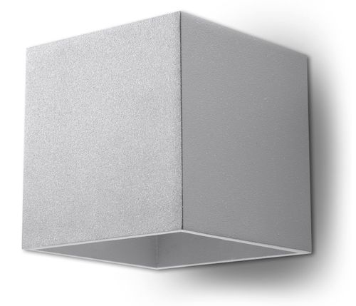 Wall Lamp QUAD 1 Grey Up/Down Square Shape Modern Loft Design G9