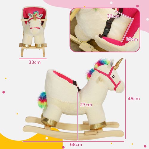 AIYAPLAY Rocking Horse Ride on Unicorn with Realistic Sound for 18-36 Months