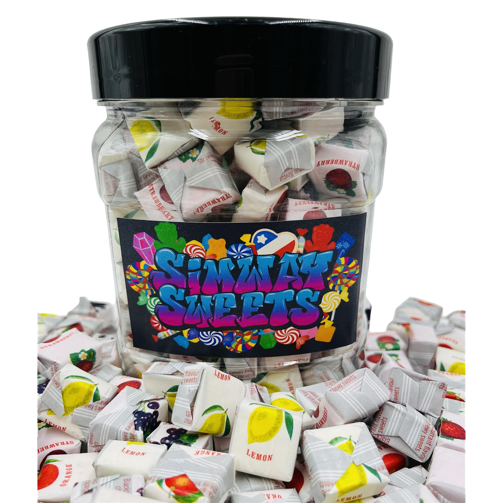 Fruit Caramels x 190 | Gourmet Jar of Individually Wrapped Candy | High-Quality Ingredients | Perfect Gift or Personal Treat