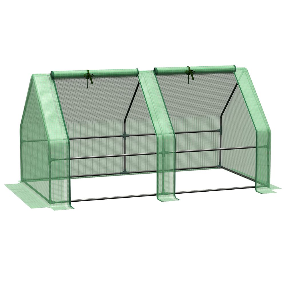 Portable Mini Greenhouse | Steel Frame & PE Cover | 180x90x90cm | Ideal for Small Spaces