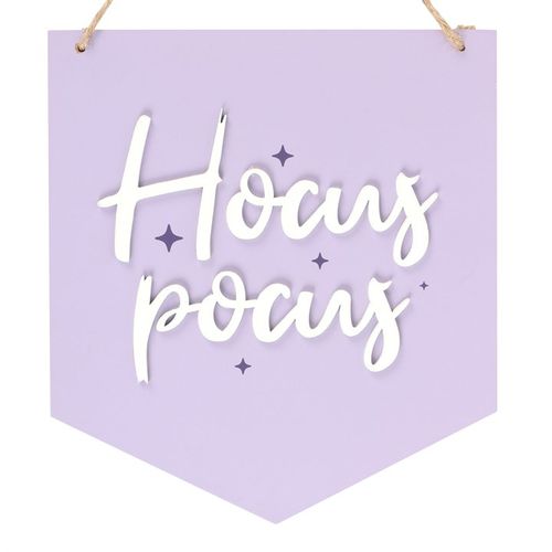 Purple Hocus Pocus Hanging Sign