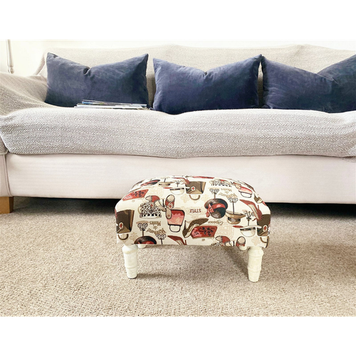 Ladies Fabric Footstool with Drawer