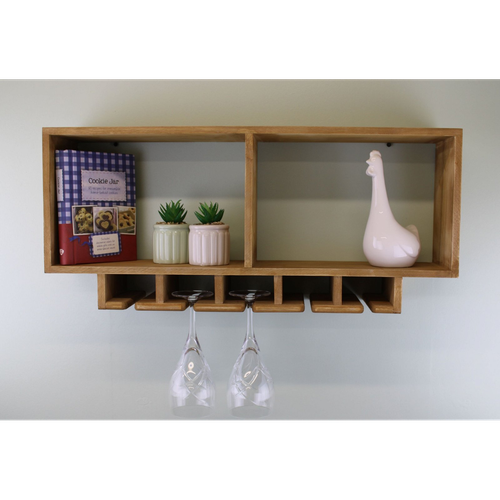 Kitchen Shelving Unit With Storage For Wine Glasses